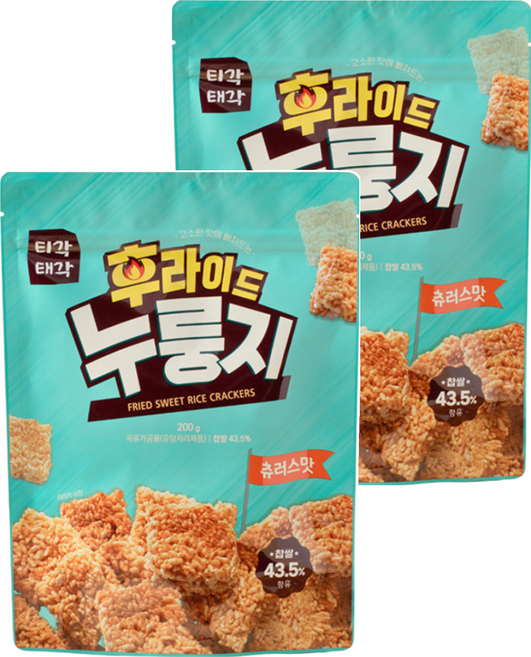 Tigak Taegak 鍋巴餅乾 吉拿棒口味, 200g, 2包