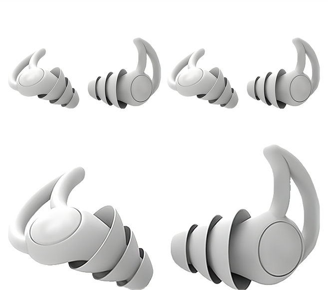 小麥購物 隔音耳塞 附收納盒 D098 經典白, 白色, 3組