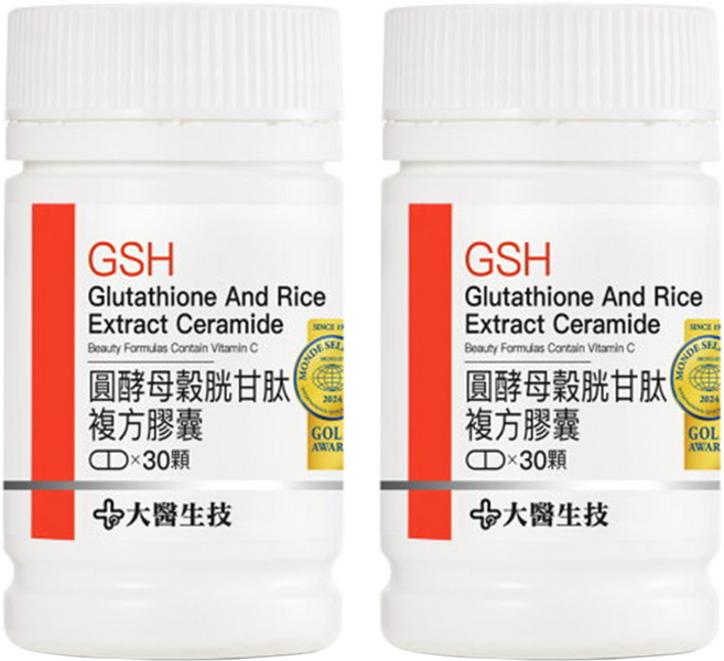 大醫生技 圓酵母穀胱甘肽複方膠囊, 2罐, 30顆