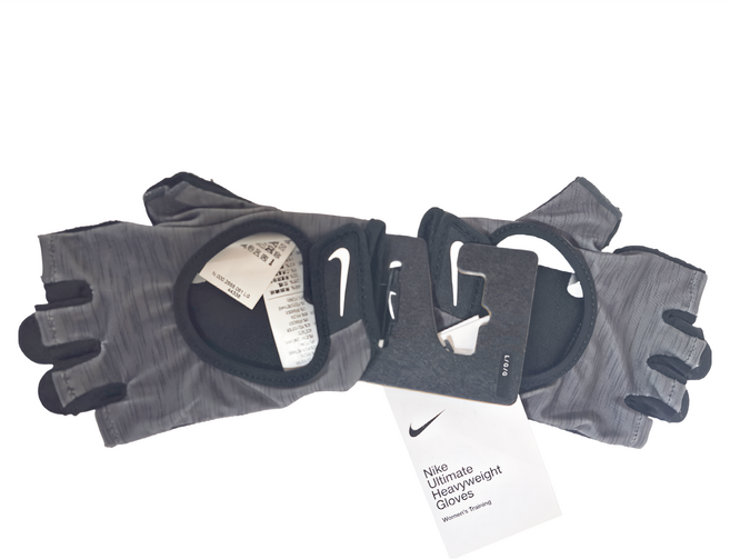 NIKE 耐吉 女子中階訓練手套 N0002555051LG, 黑色, 1雙