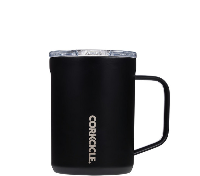 CORKCICLE. 酷仕客 三層真空咖啡杯 475ml - 可保溫3小時, 消光黑, 1個