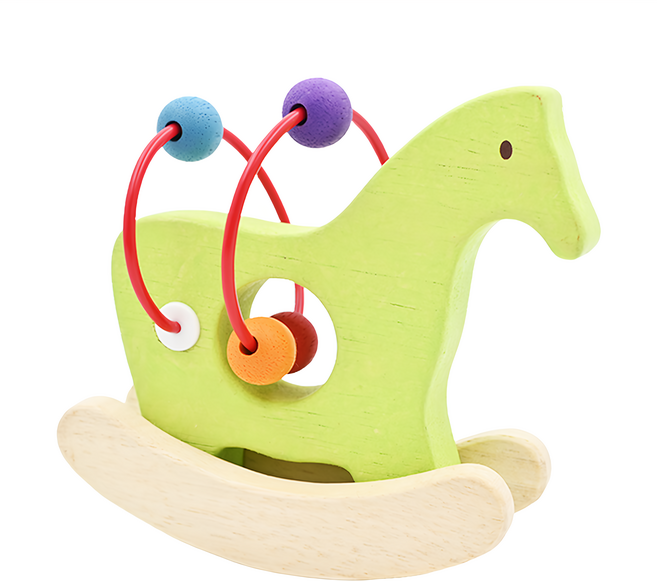 mentari 騎騎木馬小滾珠 五彩滾珠 訓練手眼協調 手部肌肉運動 無毒無害, 綠色, 1組