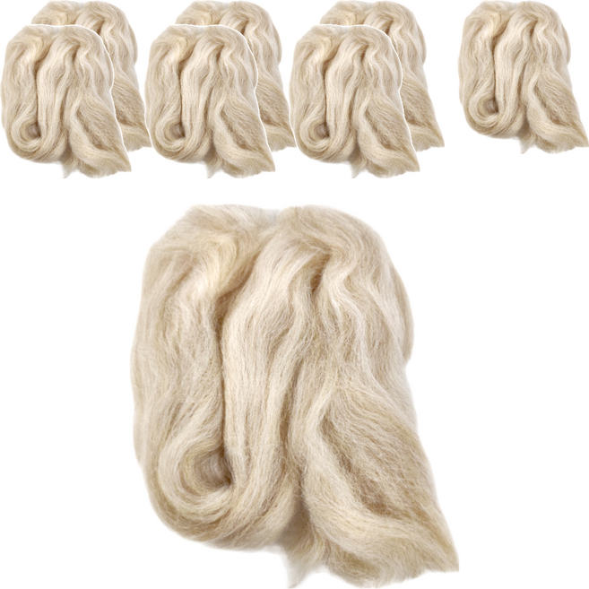 台灣敏愛 羊毛氈補充包 100%羊毛 10g±1g 澳洲羊毛產地, 米膚色, 2組