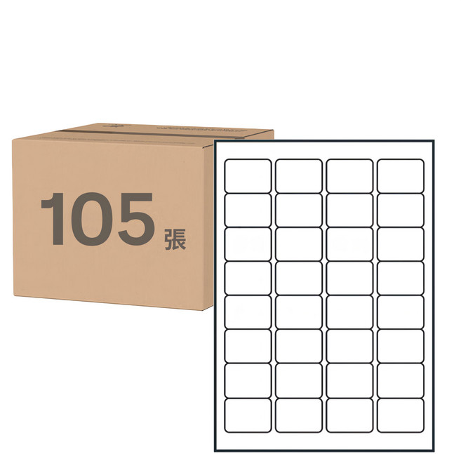 鶴屋 A4三用電腦標籤 101號 B3548 48 x 35mm, 105張, 32格