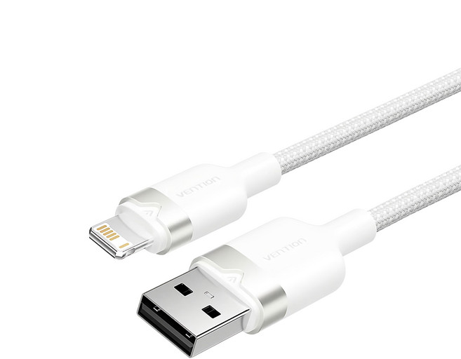 VEnTIOn 威迅 LAN USB-Lightning 充電線, 1m, 白色, 1條