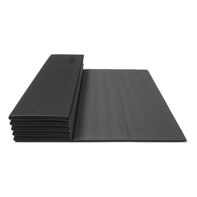 QMAT 環保POE摺疊瑜珈墊 - 多用, 黑色, 1個
