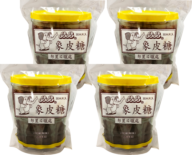 晶晶 蜜蜜象皮糖 可樂, 420g, 4袋