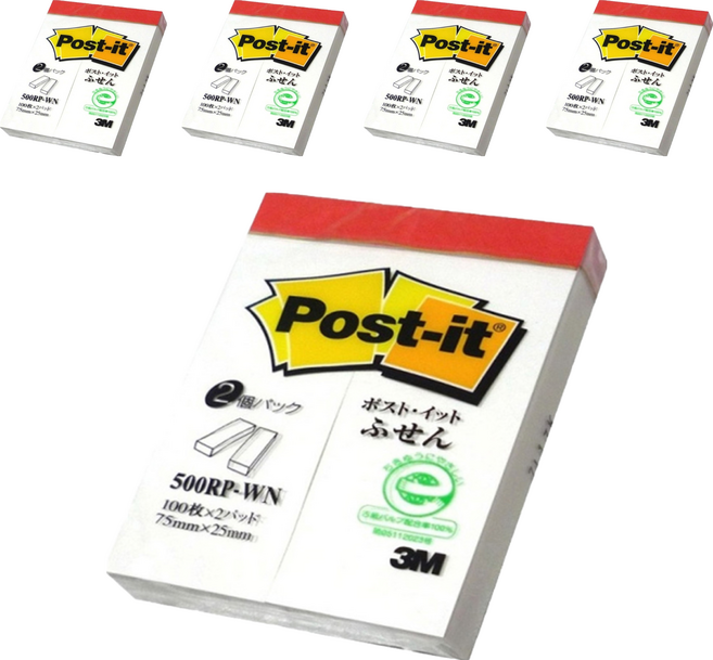 3M Post-it 利貼 再生材質紙標籤 500W-RP, 2入, 5組