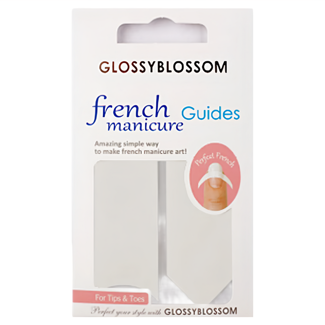 GLOSSYBLOSSOM 法式造型美甲貼, 圓弧, 1個