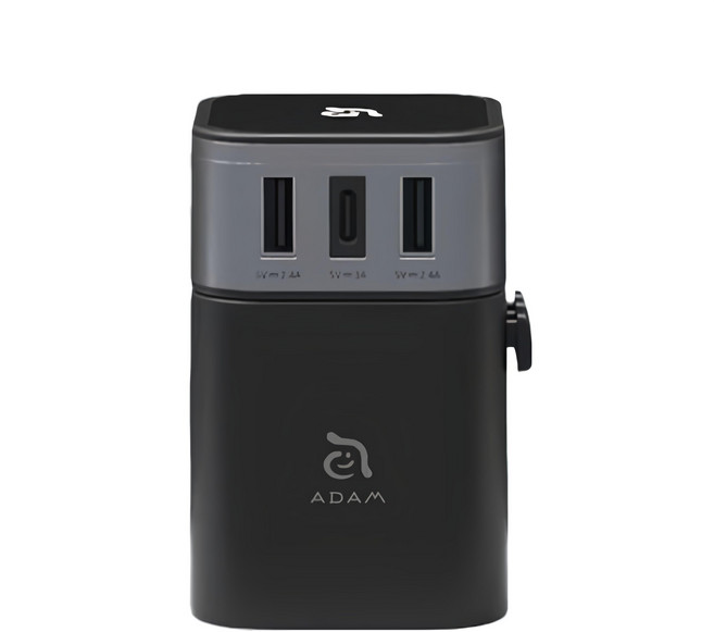 ADAM elements 亞果元素 OMNIA T3 3 Ports 旅行萬國轉接器 充電器 6合1 多埠 黑色