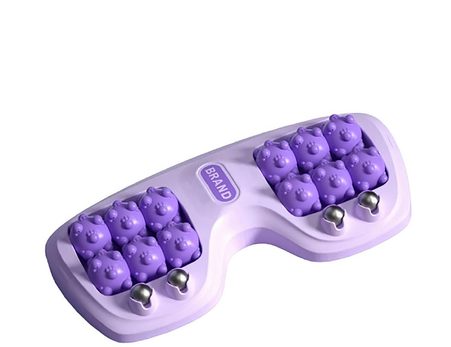 貓爪足底按摩腳踏滾輪器 460g, 紫色, 1個