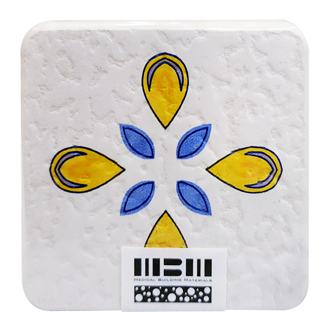 MBM MIT花磚珪藻土吸水杯墊 仲夏魔力e 1個 10 x 10 x 1.2cm
