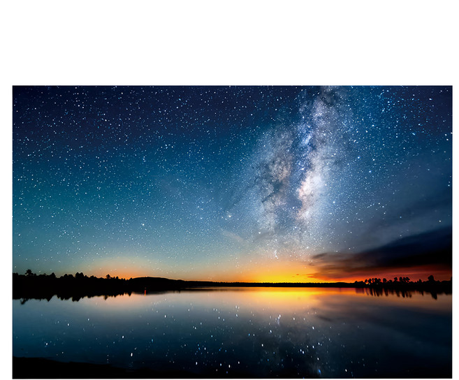 24mama 掛畫 單聯式 星空 銀河系 無框畫 夜景, 夜景 多色