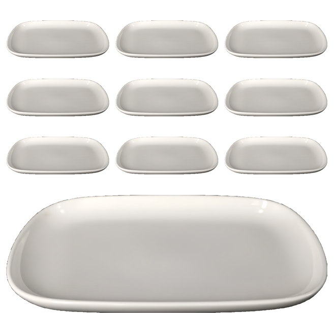 TATUNG 大同磁器 烤盤 8.25吋, 白色, 10個