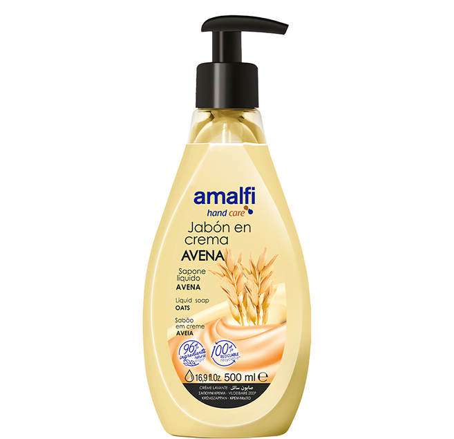 Amalfi 燕麥防護液體皂 草本配方 使用後清爽不黏膩, 500ml, 1瓶