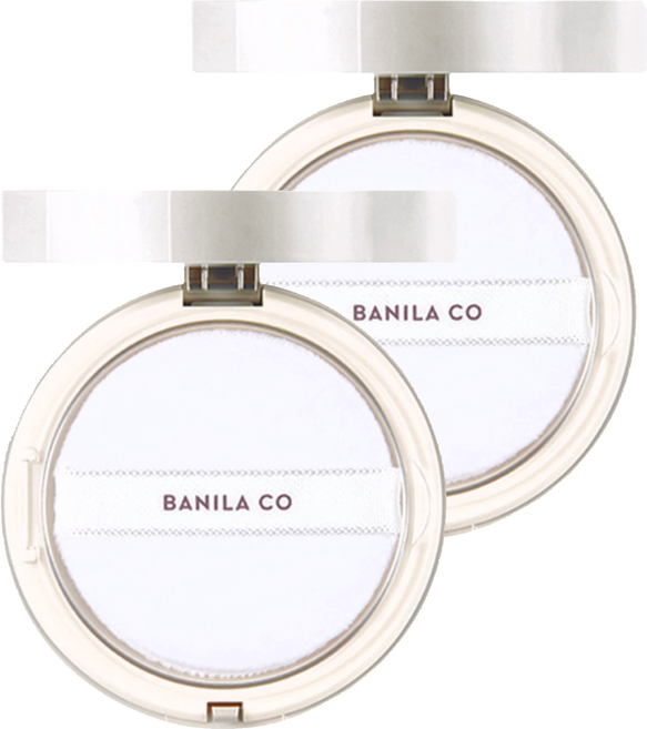 BANILA CO 芭妮蘭 台灣公司貨 Prime 持妝控油蜜粉餅 6.5g, 2個, 白色