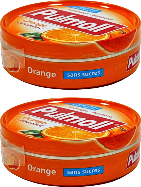 Pulmoll 寶潤 無糖潤喉糖 橘子, 45g, 2盒