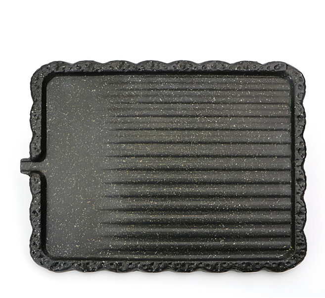 德興鑄造 烤肉四角烤盤, 45cm, 1個