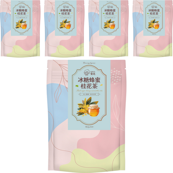 CHILL 愛吃 冰糖蜂蜜桂花茶 150g, 25g, 6入, 5包