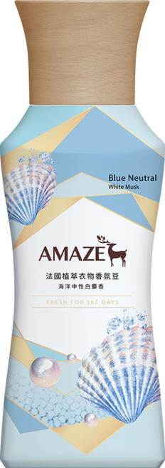 AMAZE 森林擴香 法國植萃衣物香氛豆 海洋中性白麝香, 450ml, 1瓶