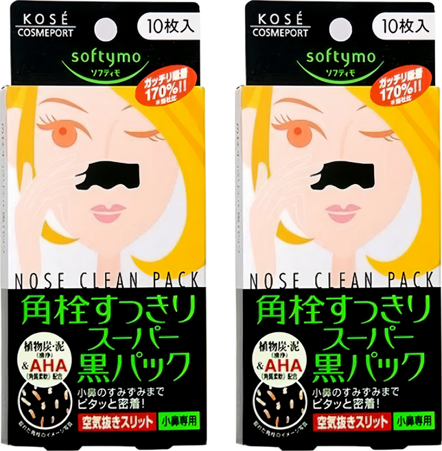 KOSE 高絲 softymo 絲芙蒂 女用粉剌清潔貼布, 10枚, 2盒