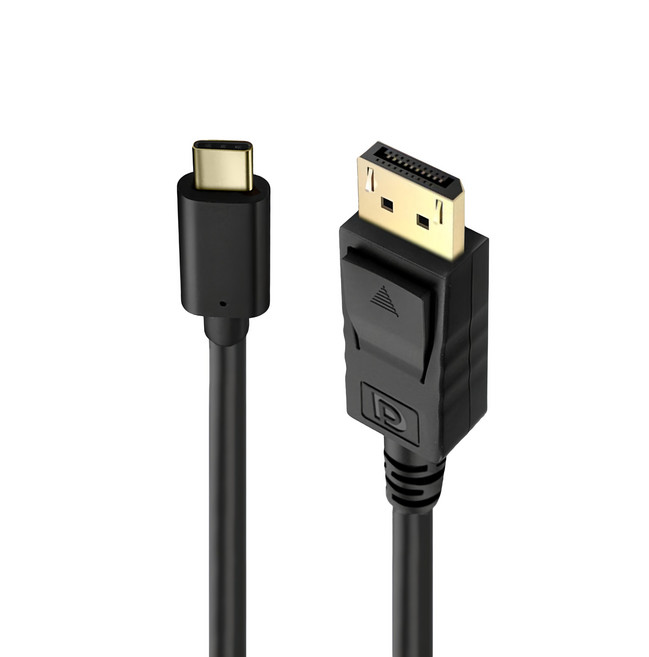 UniSync Type-C轉DisplayPort公4K高畫質鍍金頭影音轉接線 1.8m 黑色, 1條