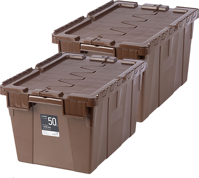 KEYWAY 聯府 3號物流箱 BL502 50L, 咖啡, 4個