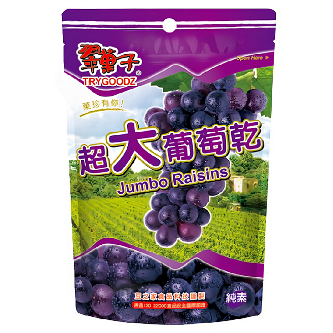 TRYGOODZ 翠菓子 豆之家 超大葡萄乾鮮果乾, 280g, 1包