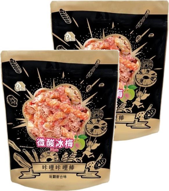 CACHA 卡恰 咔哩咔哩棒 微酸冰梅口味, 130g, 2包