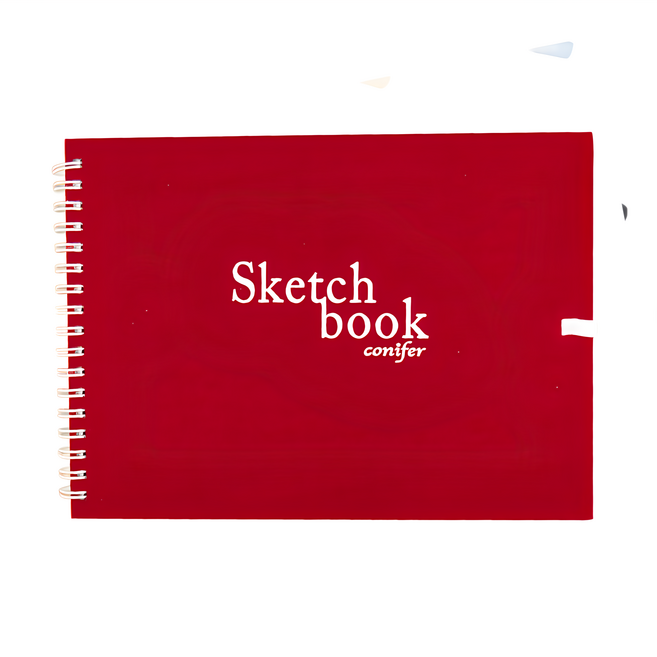 conifer 綠的事務 布面繪圖本 24盎司封面紙板 活頁線圈設計 堅固耐用 多功能用途, 24K, 1本