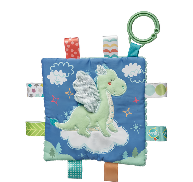 TaGgies 沙沙紙系列 多功能固齒/標籤動物/玩偶 安撫玩具, 魔法小飛龍, 1個