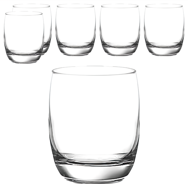Ocean Glass Ivory 洛克杯 265ml, 透明, 6個