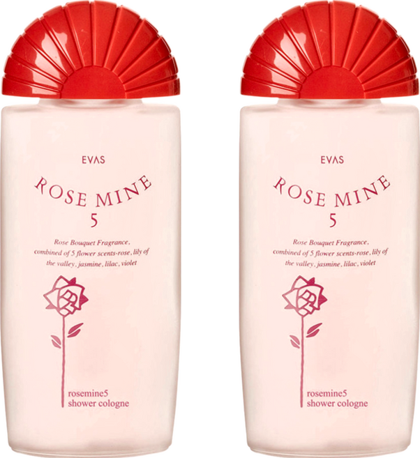 EVAS Rose Mine5 玫瑰香體露, 2瓶, 185ml