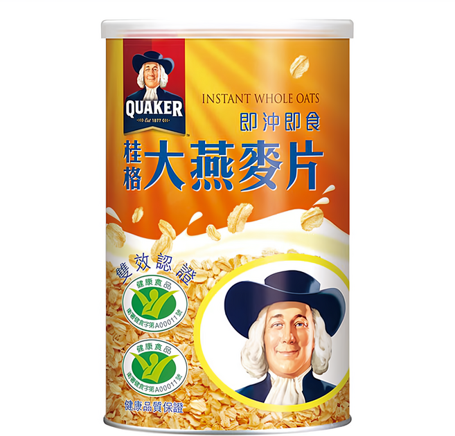 QUAKER 桂格 大燕麥片, 700g, 1罐