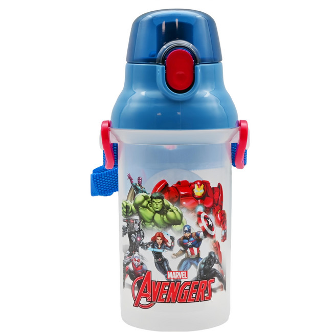 Skater 彈蓋式水壺 PSB4SAN, 漫威 藍色, 400ml, 1個