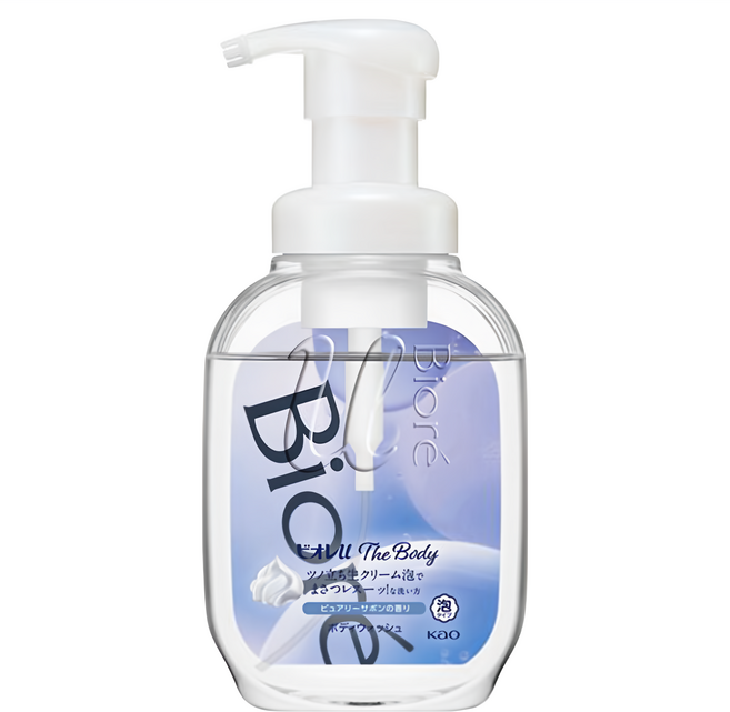 Biore 蜜妮 水潤泡沫沐浴露 純粹皂香, 540ml, 1瓶