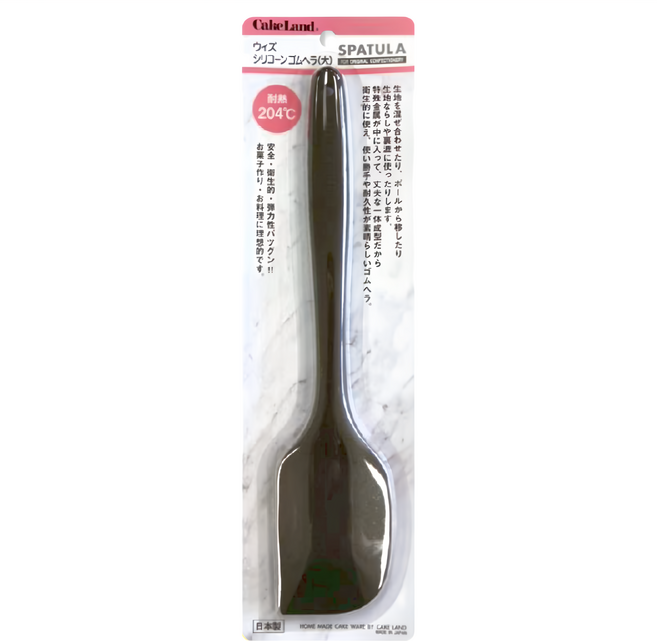 Cakeland 一體成型耐熱矽膠奶油清潔刮刀 26cm, 黑色, 1支