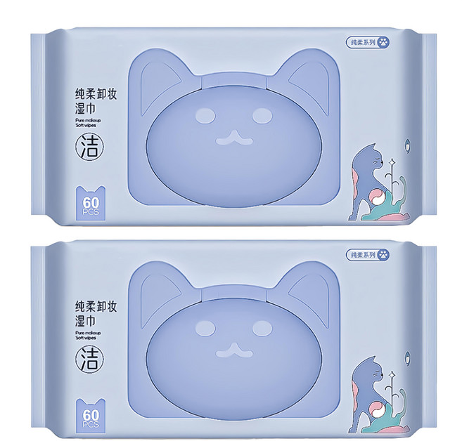 小麥購物 玻尿酸卸妝濕巾 S382 353g, 1入, 2包