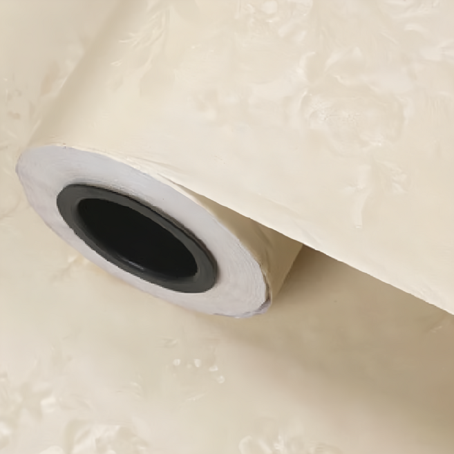 WA. WALL ART 防水自黏壁紙, 歐風立體壓紋 米黃玫瑰