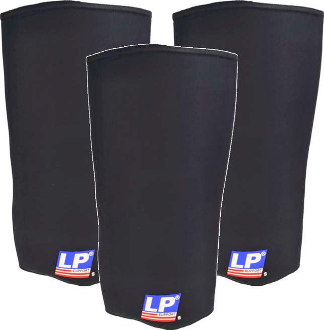 LP SUPPORT 標準型膝部護套 706-BK 黑色, 3個