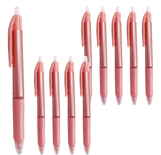 PILOT 百樂 T系列 油性原子筆 0.3mm BAB-15MFT-CPL 藍芯, 珊瑚粉, 10支