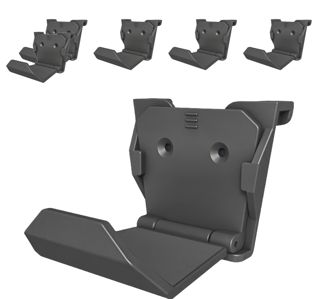 上手家居 手把架 黑色 遊戲手把耳機架 搖桿收納支架 6件組, 1組