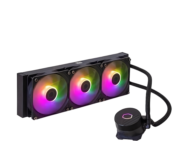 COOLER MASTER 酷碼 MasterLiquid 360 ION 散熱器 高效水冷散熱 RGB燈效 簡易安裝, 黑色, 1個