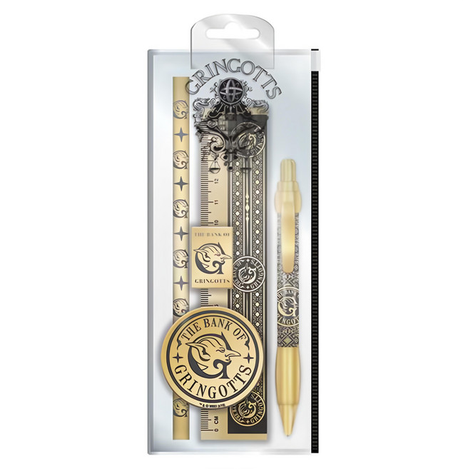 Harry Potter 哈利波特 古靈閣巫師銀行學生文具組, 1組, 金色