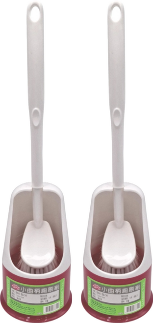 巧巧 小曲柄廁刷組, 顏色隨機, 2組
