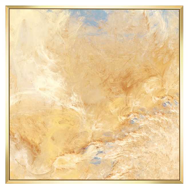 菠蘿選畫所 抽象畫 伊甸園掛畫 40 x 40cm 畫框, 伊甸園 金框