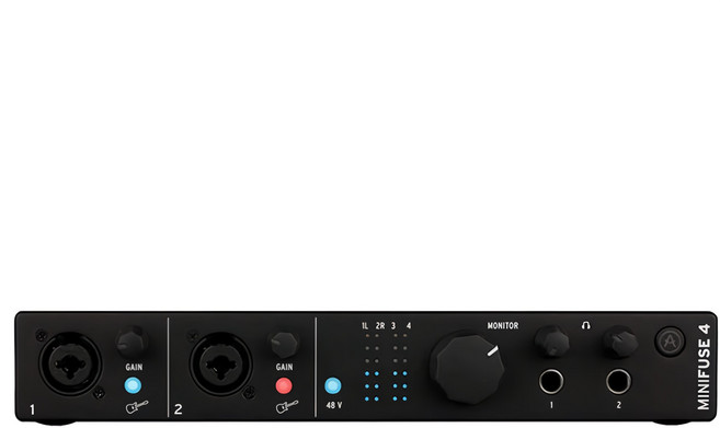 ARTURIA MiniFuse 4 USB錄音介面 4進4出, 黑色