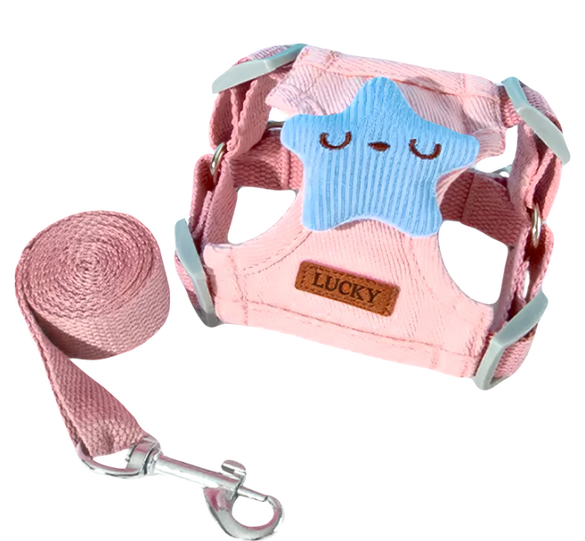 hipidog 嬉皮狗 卡通立體配件牽引繩 100g, 粉色, 1個