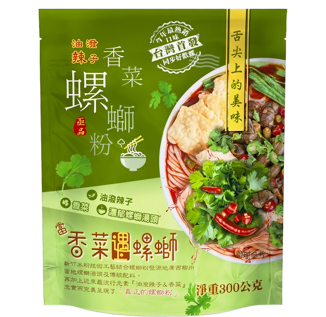 亟品 香菜螺螄粉, 300g, 1包