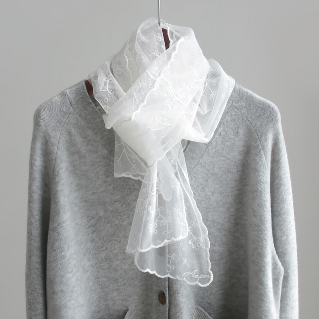 varvisu 奧莉維亞 長版蕾絲圍巾